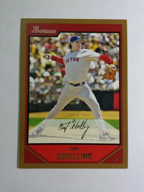 CURT SCHILLING 2007 BOWMAN GOLD BASEBALL CARD 134 C8223 EBay