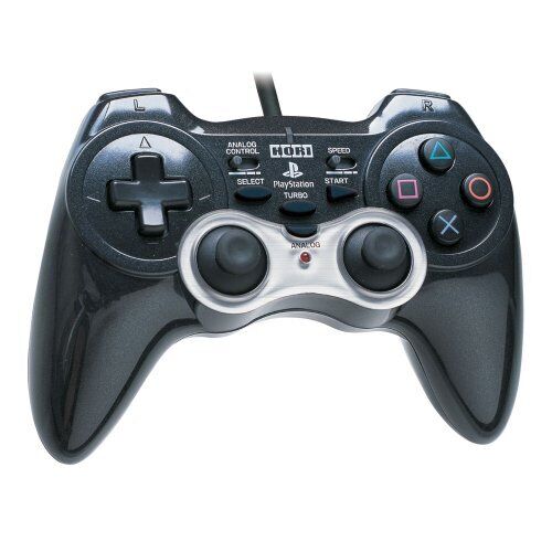 Hori PS2 Analog Vibration Pad 2 TURBO schwarz für Playstation 2 NEU aus Japan - Bild 1 von 1