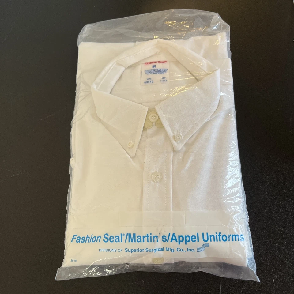 Camisa Fashion Seal Sonic Para Hombres M Blanca Gerente Abotonada Manga Corta De Colección Foto 2 de 4