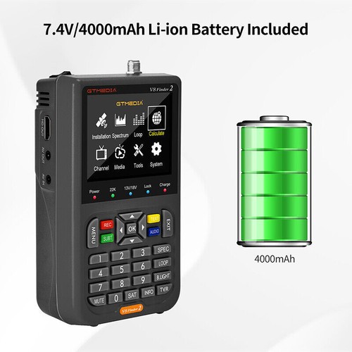 GTMEDIA 1080p HD Satellite Finder Meter DVB-S2X/S2/S Sat Signal Detector 3.5"LCD - Picture 5 of 19
