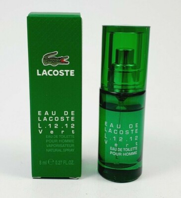 Eau De Lacoste L12.12 VERT Pour Homme 8ml EDT Eau de Toilette Spray NEU/OVP Rar