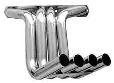 Small Block Chevy Silver Coated Zoomie Exhaust Header 16 T-bucket Zoomiesbc-sec