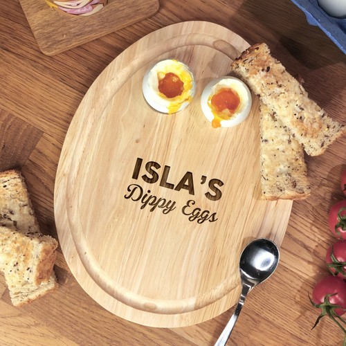 Tabla de desayuno personalizada grabada huevos dippy para regalos de huevos y tostadas para niños - Imagen 19 de 22