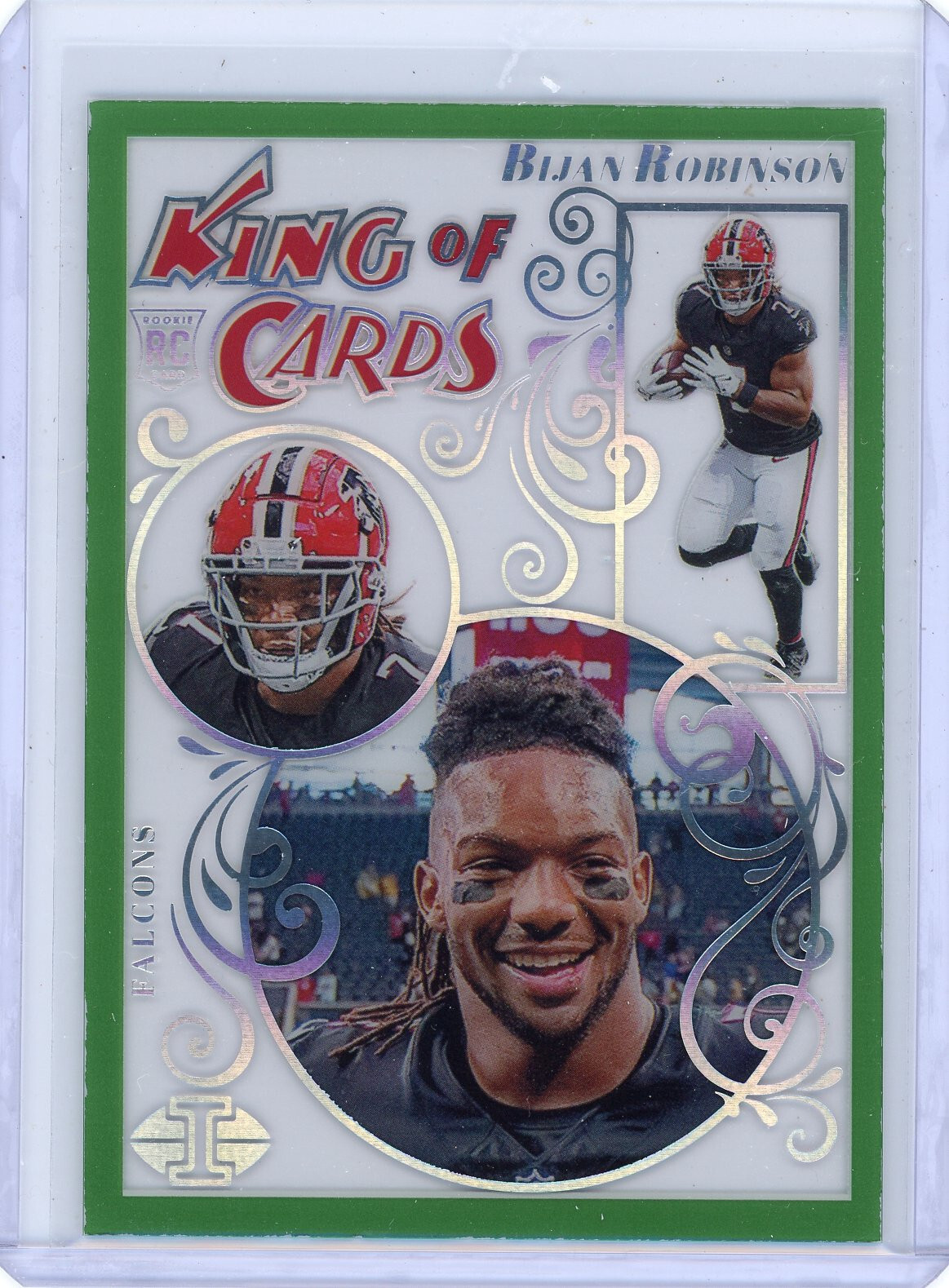 2023 Panini Illusions BIJAN ROBINSON King of Cards Emerald RC