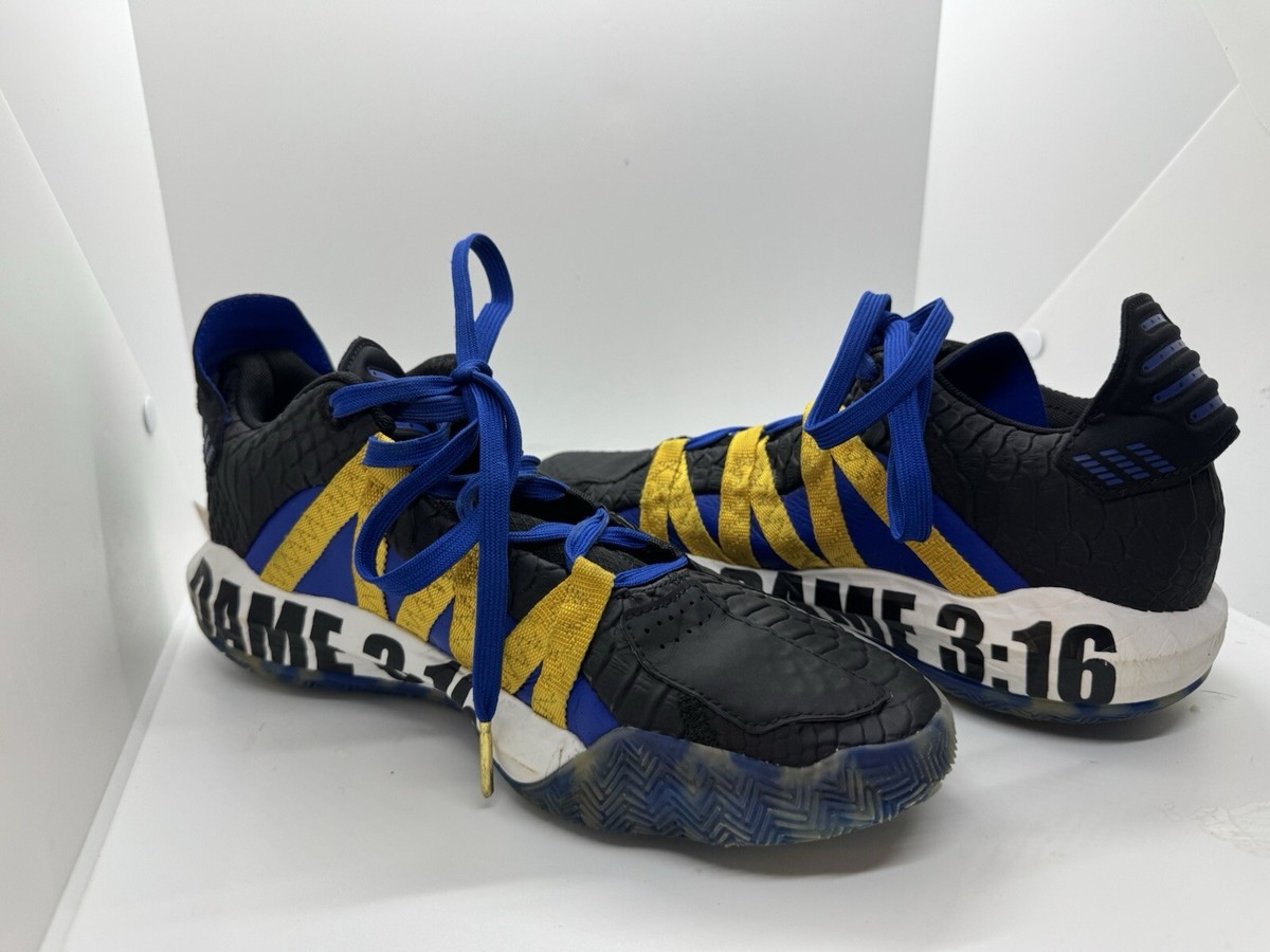 Adidas Dame Stone Cold Damian Lillard Austin 3:16 Black Blue Mens Size