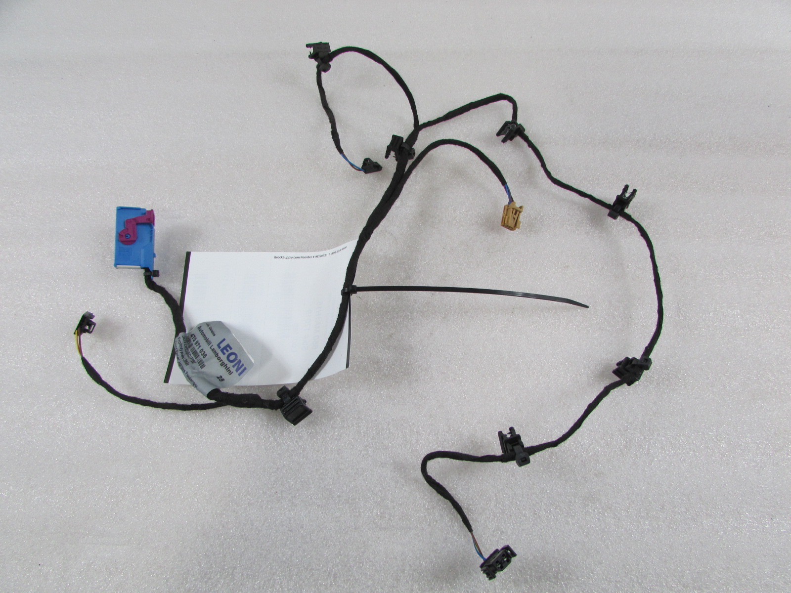 Lamborghini Huracan, RH, Right Door Wire Harness, Used, P/N 4T0971036