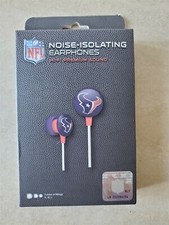 IHIP New Licensed NFL NOISE ISOLATING EARPHONES Houston Texans