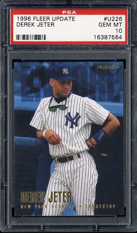 1996 FLEER UPDATE DEREK JETER #U226 NEW YORK YANKEES HOF PSA 10 GEM MT