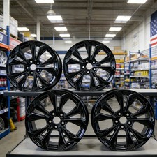 New Set Of 4 18 X 7 Gloss Black Alloy Wheel Rim 2022-2025 For Toyota Rav4 4pcs