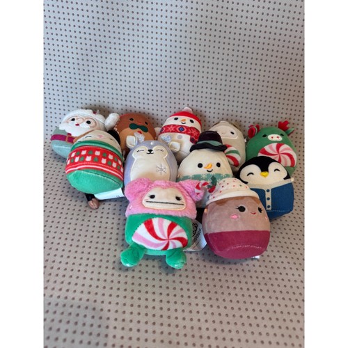 Squishmallows Micromallows Christmas Holiday Plush Lot Santa Snowman Bigfoot 11