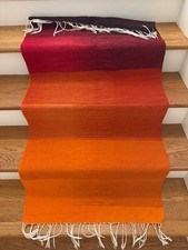 Orange 100% wool woven area rug 29.5 in x 60 ...
