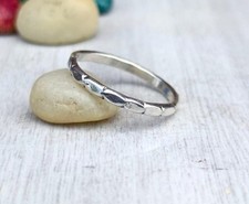 Handmade Sterling Silver Stackable Ring - Dainty Minimalist Band Ring All Size