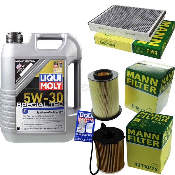 Inspektionskit Filter Liqui Moly ÖL 5L 5W-30 FüR Ford Focus III Turnier-image