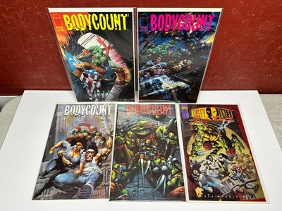 TMNT Bodycount #1-4 + Casey Jones Raphael #1 (1996) Mirage 1993, Image VF/NM