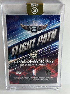 Topps 2026 Topps 3 Giannis Antetokounmpo Flight Path Bucks /10 
