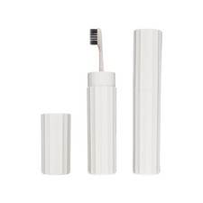 2 Pcs Travel Toothbrush Case, 7.8x1.65" Coarse Grain Toothbrush Holder, White