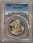 1945 Walking Liberty Half Dollar 50C PCGS MS64