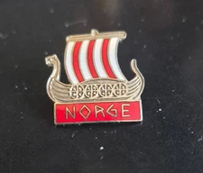 Adorable colorful  Viking Ship Tie Tack Lapel Pin