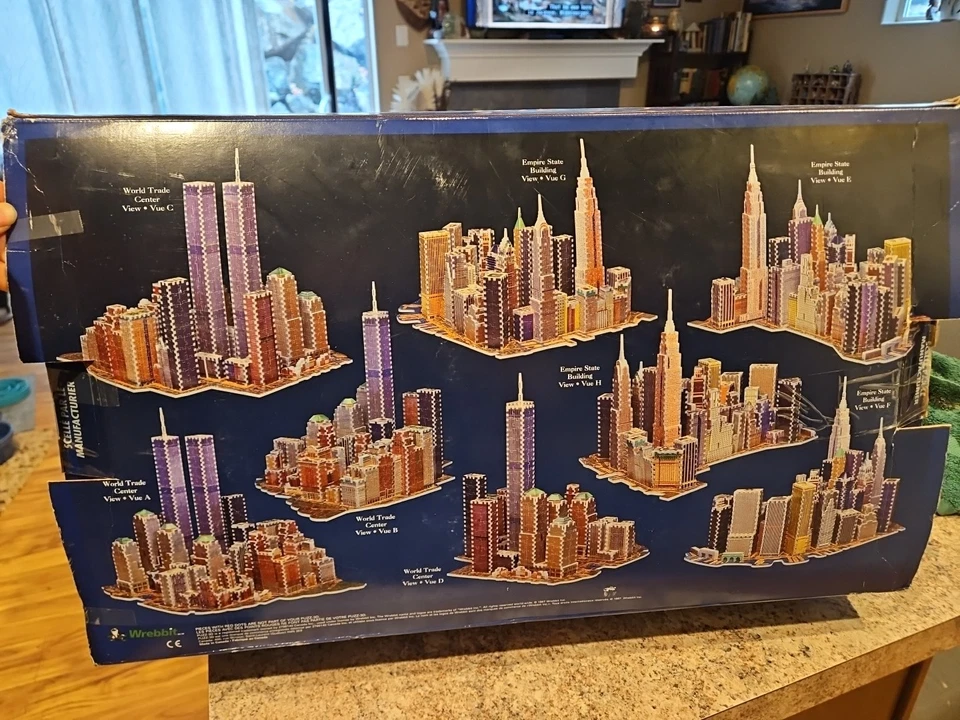 Wrebbit Puzz3D New York City 3D Puzzle 3141pc Twin Towers 1997 Vintage - Image 3 of 4