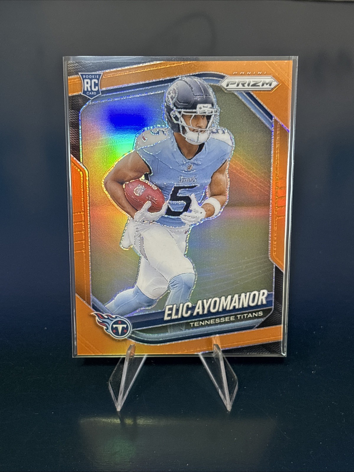 Elic Ayomanor /249! 2025 Prizm #321 Orange, Tennessee Titans, Stanford