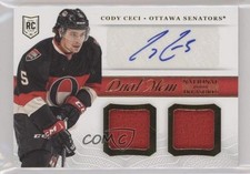 2013-14 Panini National Treasures Dual Memorabilia Cody Ceci #DM-CC Auto 5n0