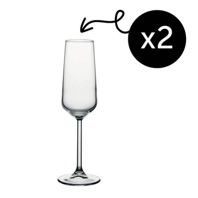 Pasabahce Allegra Champagnergläser 195 ml   2er Set für Sekt & Gäste | HELDENA