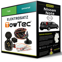 Elektrosatz 7-Pol Universell für Nissan Note 03.2006-09.2013 NEU Towtec