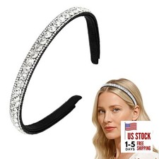 Rhinestone Headband for Women, Fashion Silver Bling Sparkly Diamond Head Bands