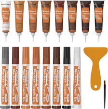 Wood Furniture Repair Kit 8 Dark Colors, Wood Fillers  Touch Up Markers, Repair