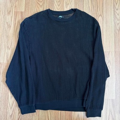 茶 stussy 22SS Cotton Mesh LS Crew Top s-l400.jpg