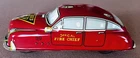 Vintage NEAR MINT Marx Tin Official Fire Chief-FD Car Red Friction Wind-Up works