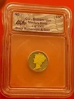 🌈🌈 1940 MERCURY DIME BLACK RUTHENIUM & GOLD  "HUTTO" Hand  SIGNED In  ICG Slab