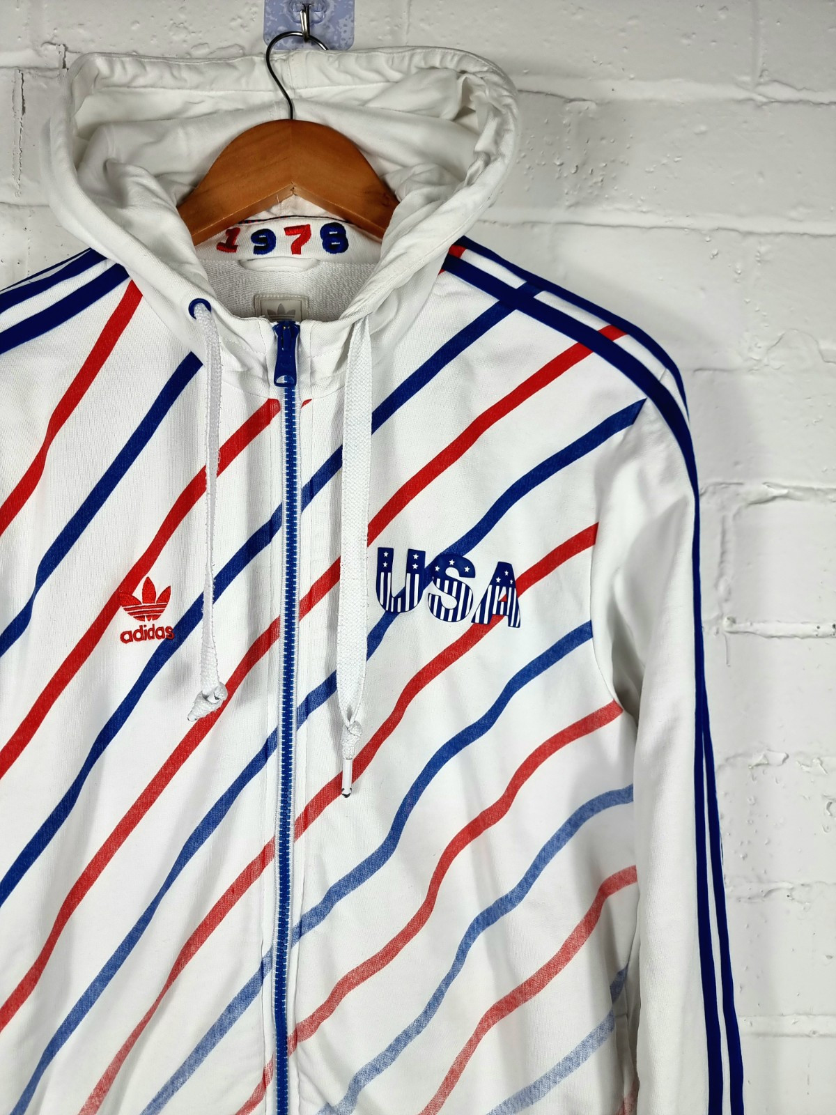 Adidas Originals USA 2009 1978 Hooded Jacket Medium (Rare Sample) image 3