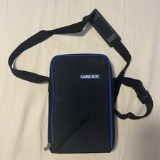 Nintendo Game Boy Carrying Case Black w/ Blue Trim w/ Strap OEM Official GB