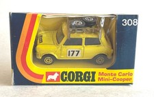 Monte Carlo Mini Cooper S Whizzwheels blue interior Corgi Toys # 308 boxed.