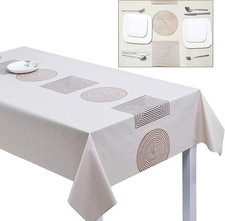 LYMBAX Waterproof Vinyl Tablecloth 54x78 Rectangle Oil  Spill Proof Cover