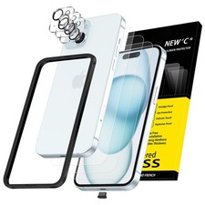 3X for iPhone 15 Screen Protector 6.1 inches+ 3X Camera Lens Protector, Senso...