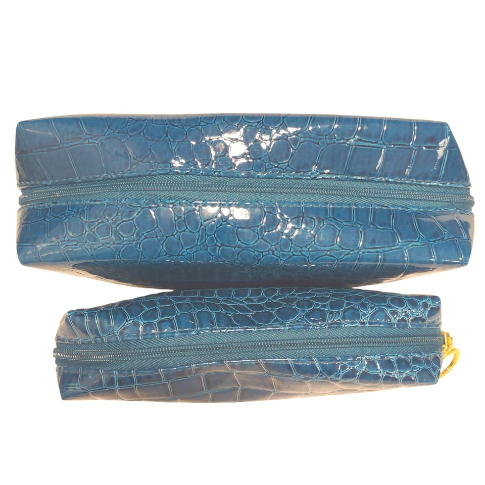 Estee Lauder искусственного крокодила выбитый макияж косметичка комплект 2 изделия путешествий устроитель - Изображение 4 из 4