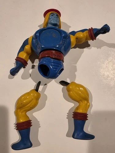 Vintage 1984 MOTU Sy-Klone Action Figure - Broken Legs For Repair - Mattel