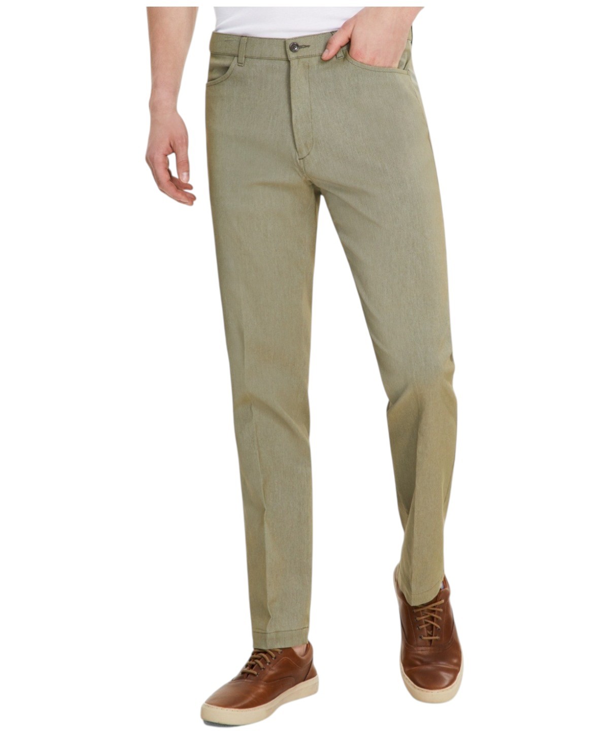 Tommy Hilfiger Mens Modern fit Dress Pants 36 32 Olive Green Solid Stretch 5690₽