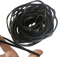 50PCS 40-135MM Universal Mix Cassette Tape Machine Belts, Common 4mm Flat Rubber