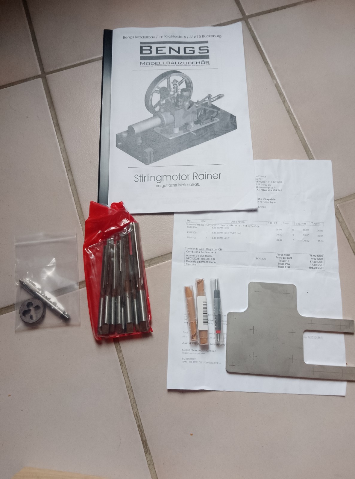Kit métal 1/12 machine air chaud rétro cadeau idéal pour usineur