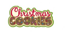 PREMADE SCRAPBOOK-PAPER PIECING-TITLE-HOLIDAY-SANTA-BAKING-CHRISTMAS COOKIES