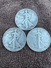 (3) Walking Liberty Half Dollars 1944-S, 1945-S, 1946-S. No Reserve/ 3 Day Auct