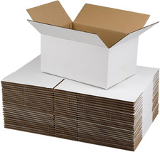 Scatole Di Cartone Ondulato Piccole, 25 X 17,7 X 12,7 Cm, Colore Bianco, Confezi