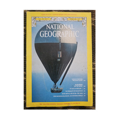 National Geographic Vol 151 No 2 February 1977 Illustrated Balloon Flight