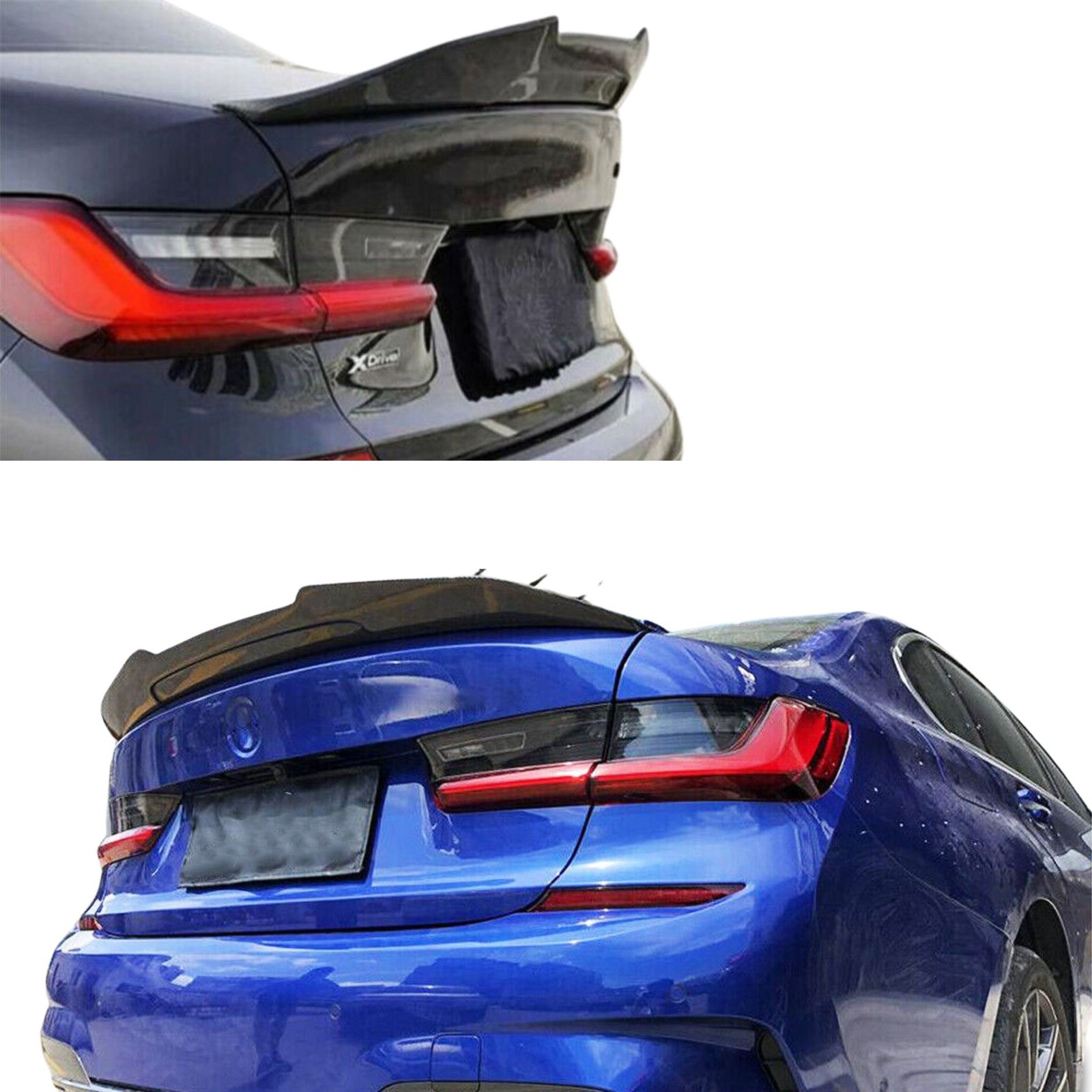New Rear Wing Fits for BMW 3er G20, Spoiler, Glossy Black, Lip Spoiler, Ext