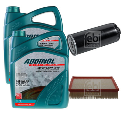 FEBI Inspektionspaket 10L ADDINOL SUPER LIGHT 0540 für Audi A6 Avant 4B C5 S6