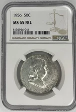 1956 50c MS65 FBL Franklin Half Dollar - NGC