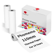 110mm Thermal Printer Paper 3 Rolls Compatible with M832 M834 M835 M04S M04AS...